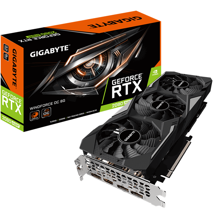 کارت گرافیک گیگابایت مدل GeForce RTX 2080 SUPER WINDFORCE OC با حافظه 8 گیگابایت
