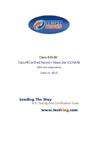 خرید و دانلود نسخه کامل کتاب 640-801 Cisco CCNA Cisco Certified Network Associate (Version 90.0)