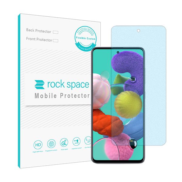 گلس سامسونگ A51 مدل نانو هیدروژل مات آنتی بلو برند راک اسپیس کد S