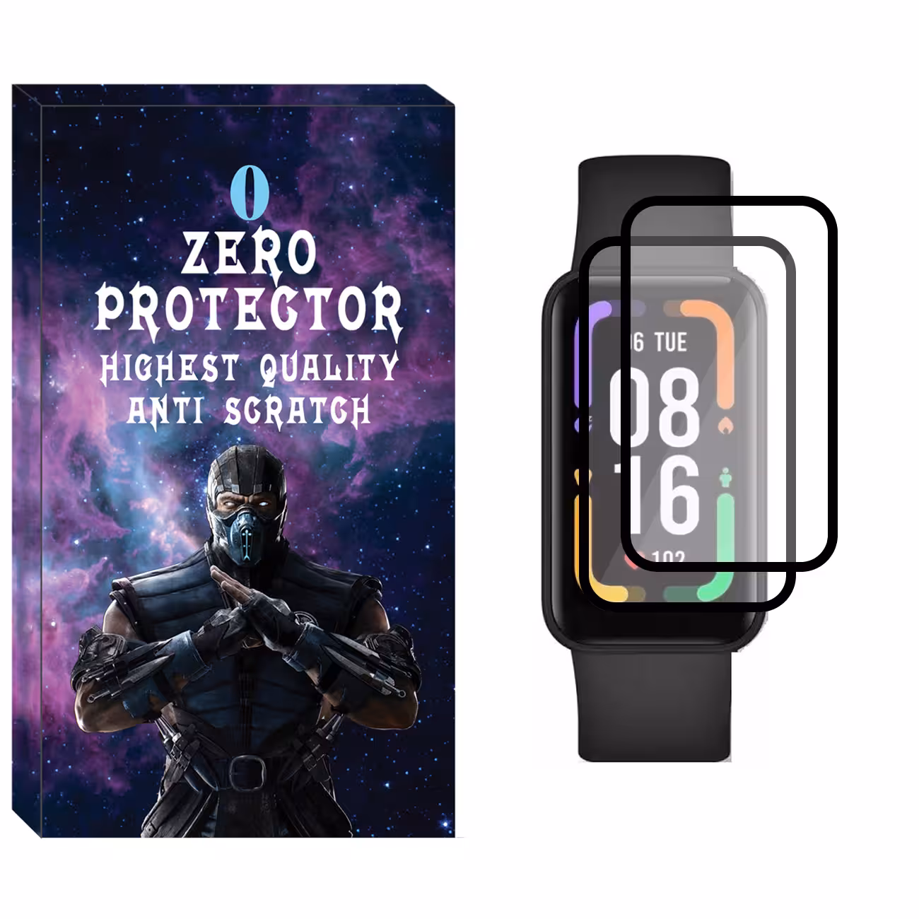 محافظ صفحه نمایش نانو زیرو مدل NZO مناسب برای ساعت هوشمند شیائومی Redmi Smart Band Pro بسته دو عددی