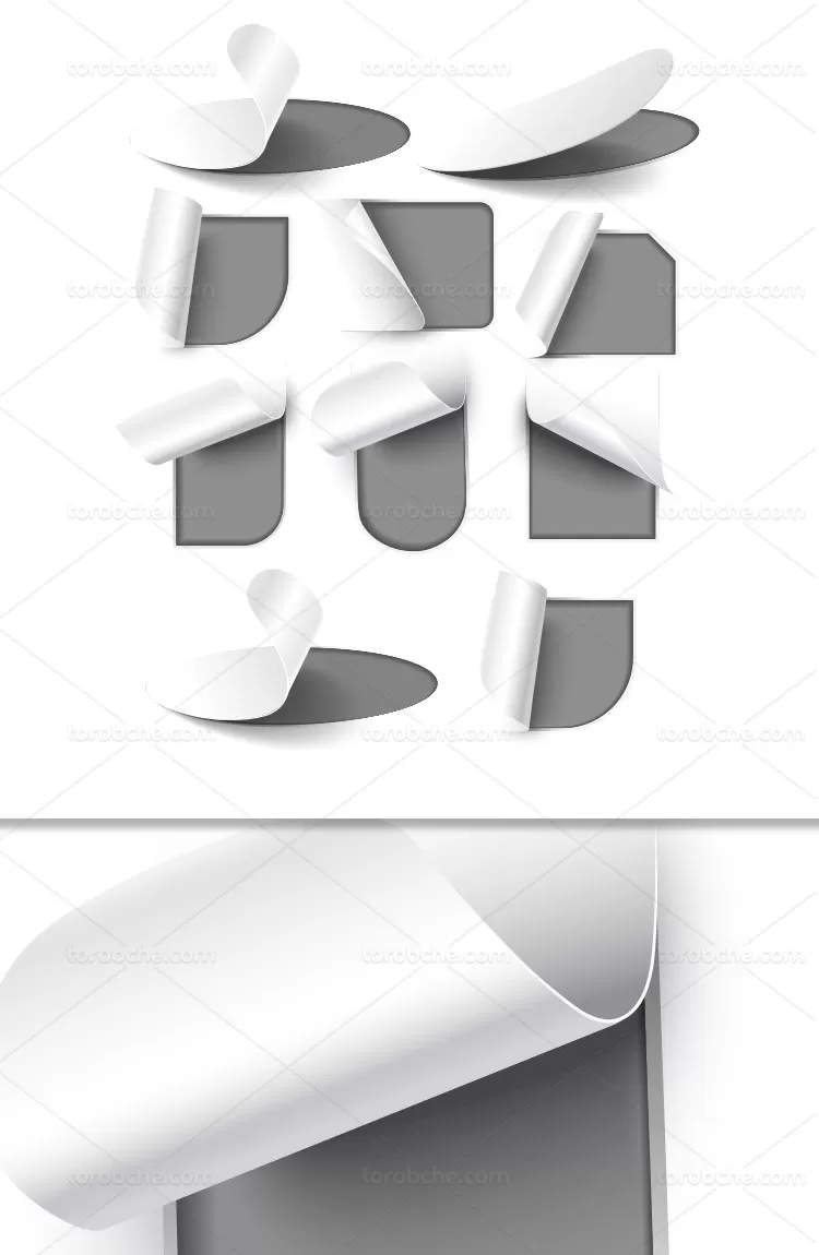 طرح لیبل و برچسب سفید | گرافیک با طعم تربچه