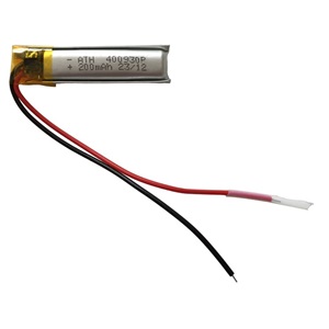باتری لیتیوم پلیمر 3.7 ولت 200 میلی آمپر 400930P