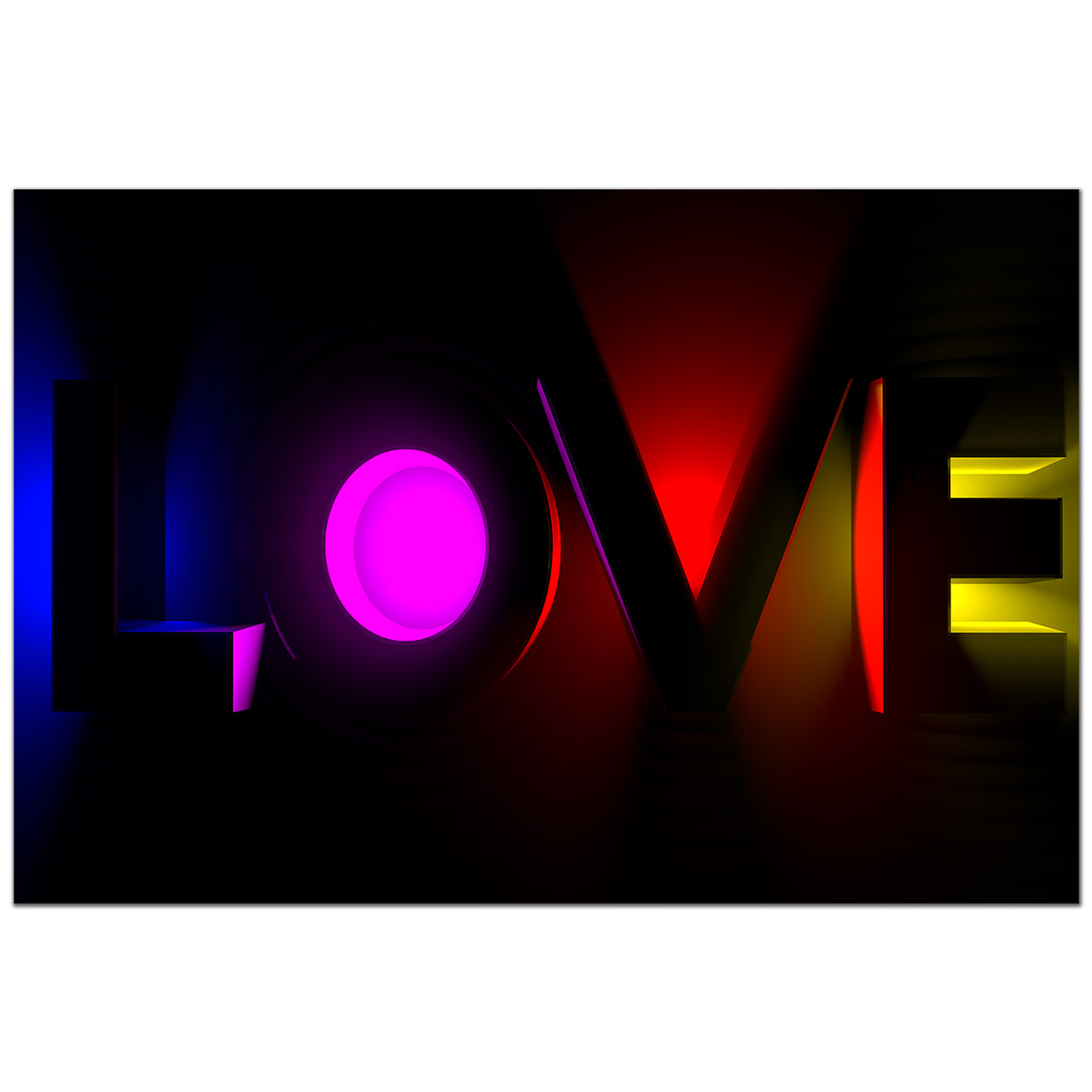 تابلو شاسی طرح محبت رنگی کد 540