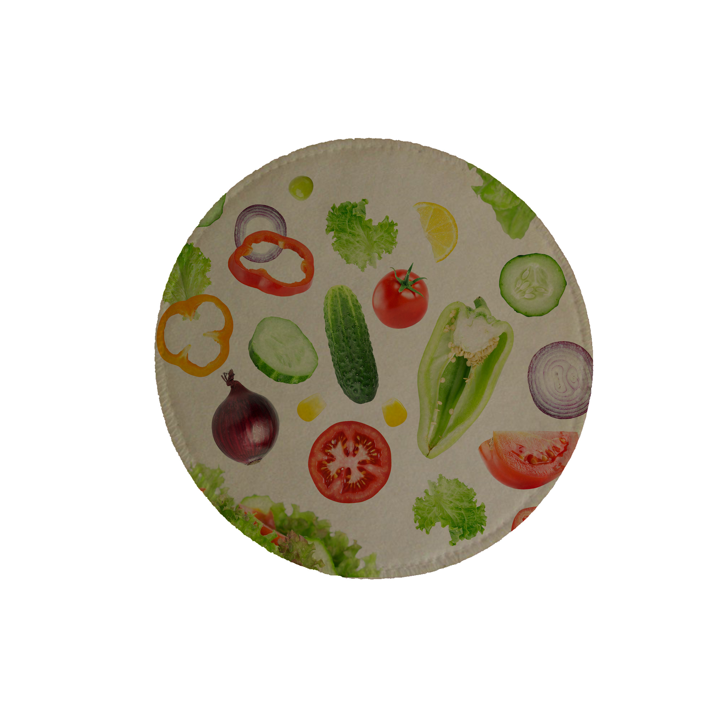 زیرقابلمه ای  طرح سبزیجات کد 5007