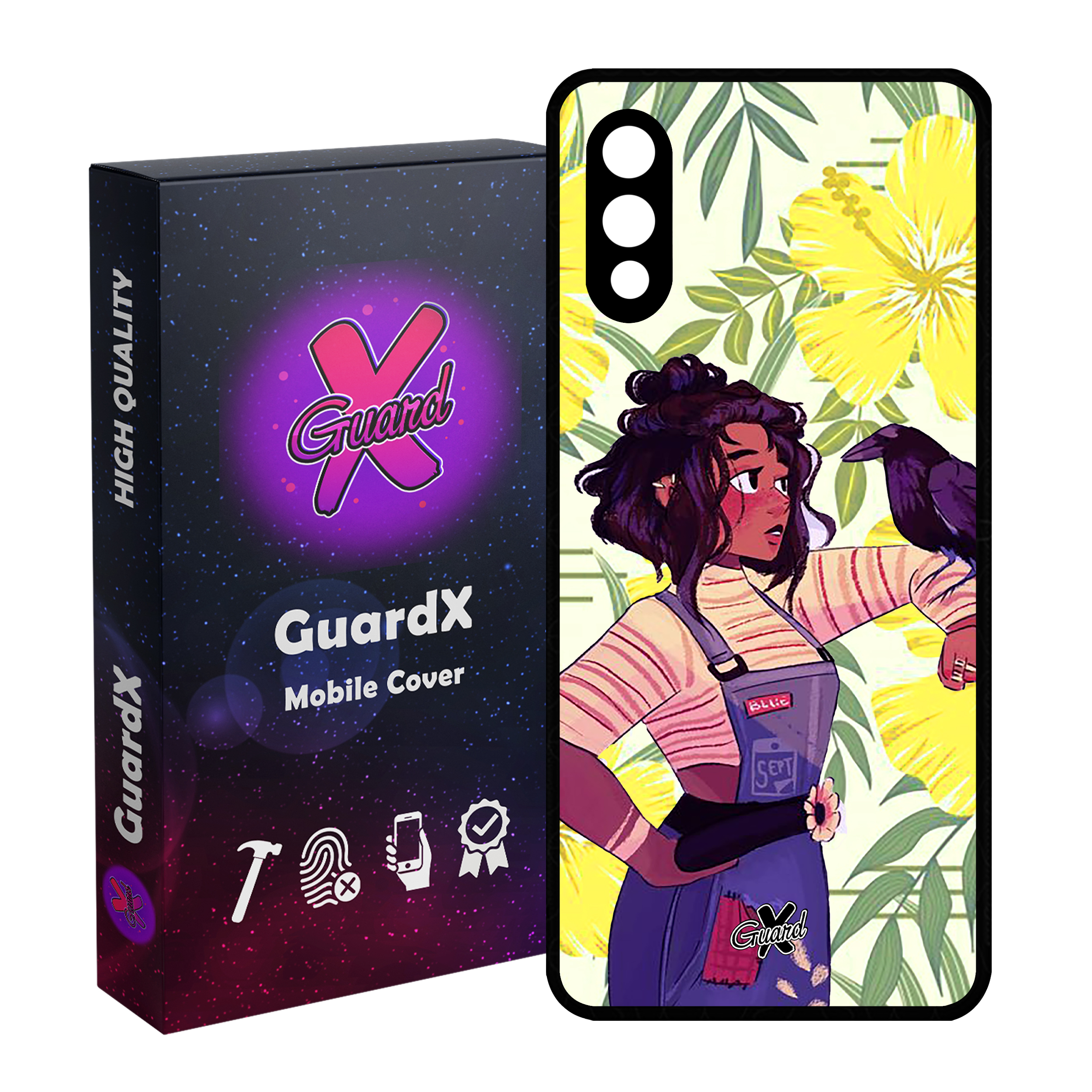 کاور گارد ایکس طرح دختر مدل Glass10337 مناسب برای گوشی موبایل سامسونگ Galaxy A02 / M02