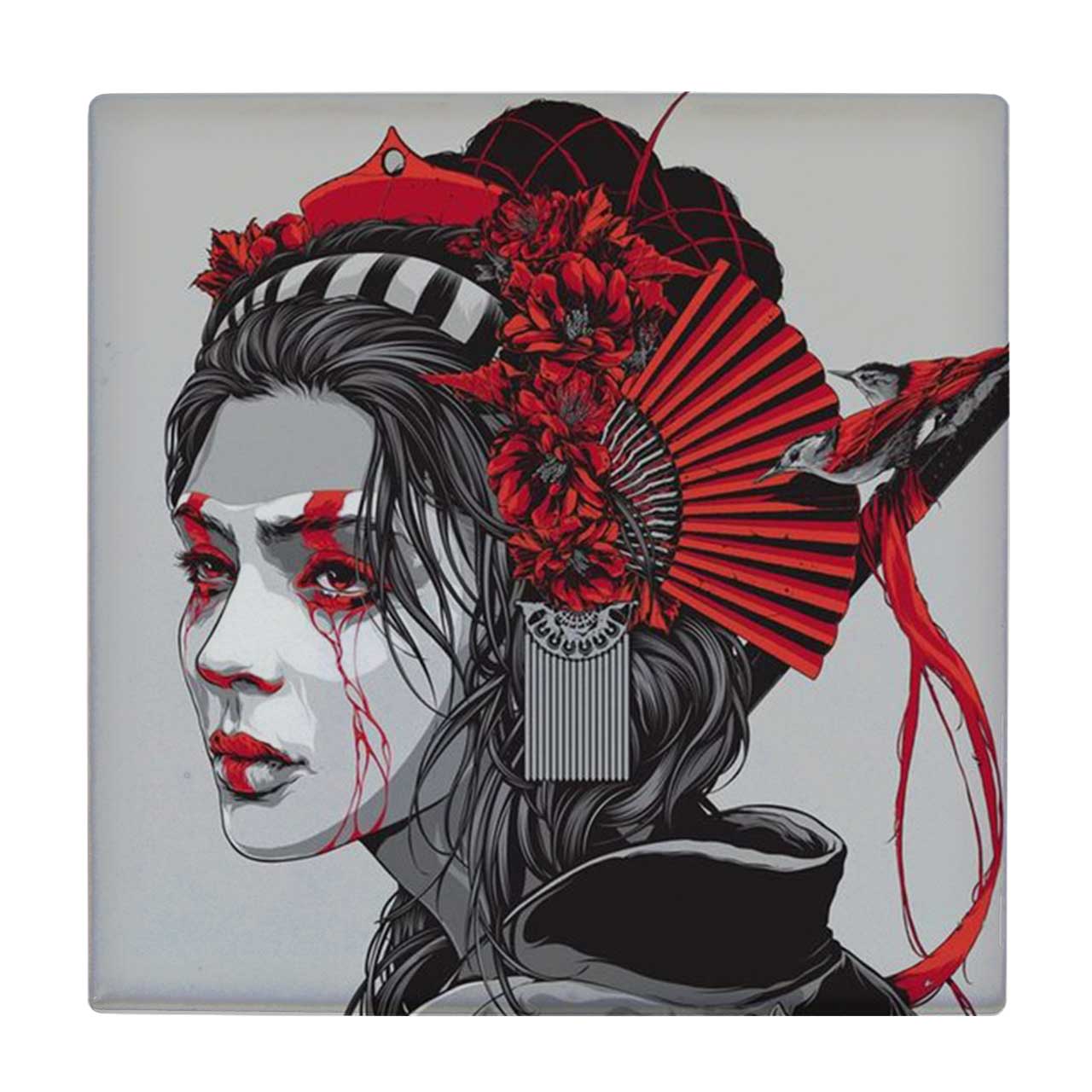 زیر لیوانی طرح بانوی ژاپنی کد    3281425_757