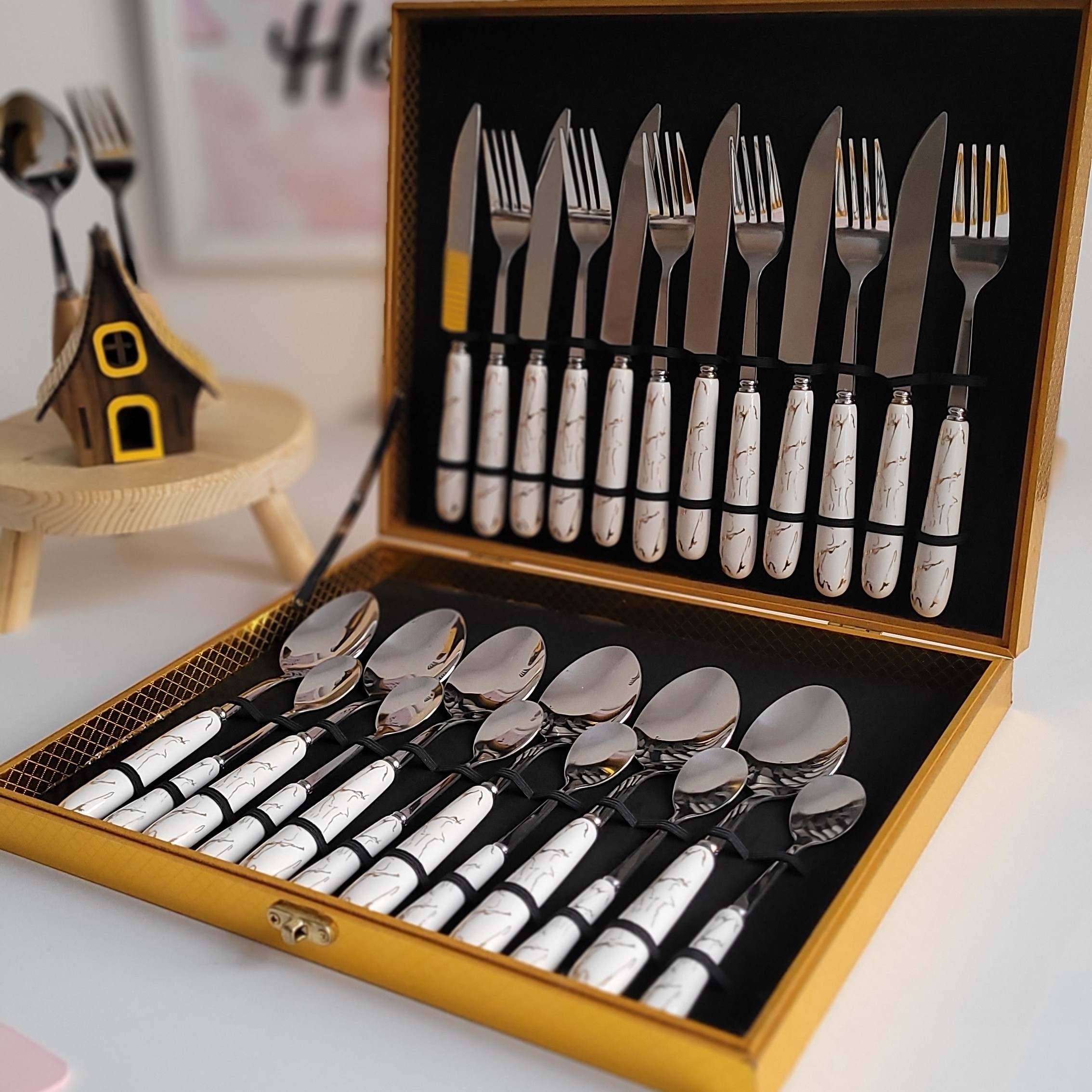 سرویس قاشق و چنگال سرامیکی