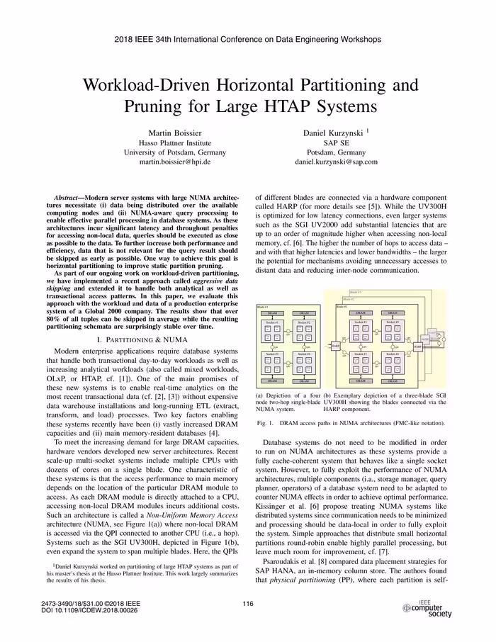 خرید و دانلود نسخه کامل کتاب Workload-Driven Horizontal Partitioning and Pruning for Large HTAP Systems [article]
