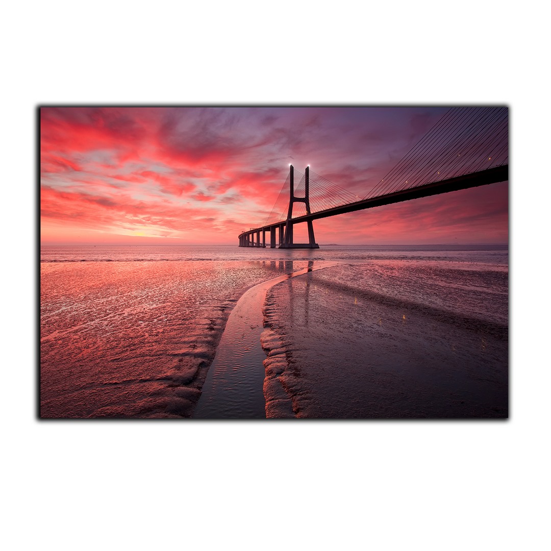 تابلو شاسی بکلیت طرح منظره شهری و پل کابلی مدل SH-S2822