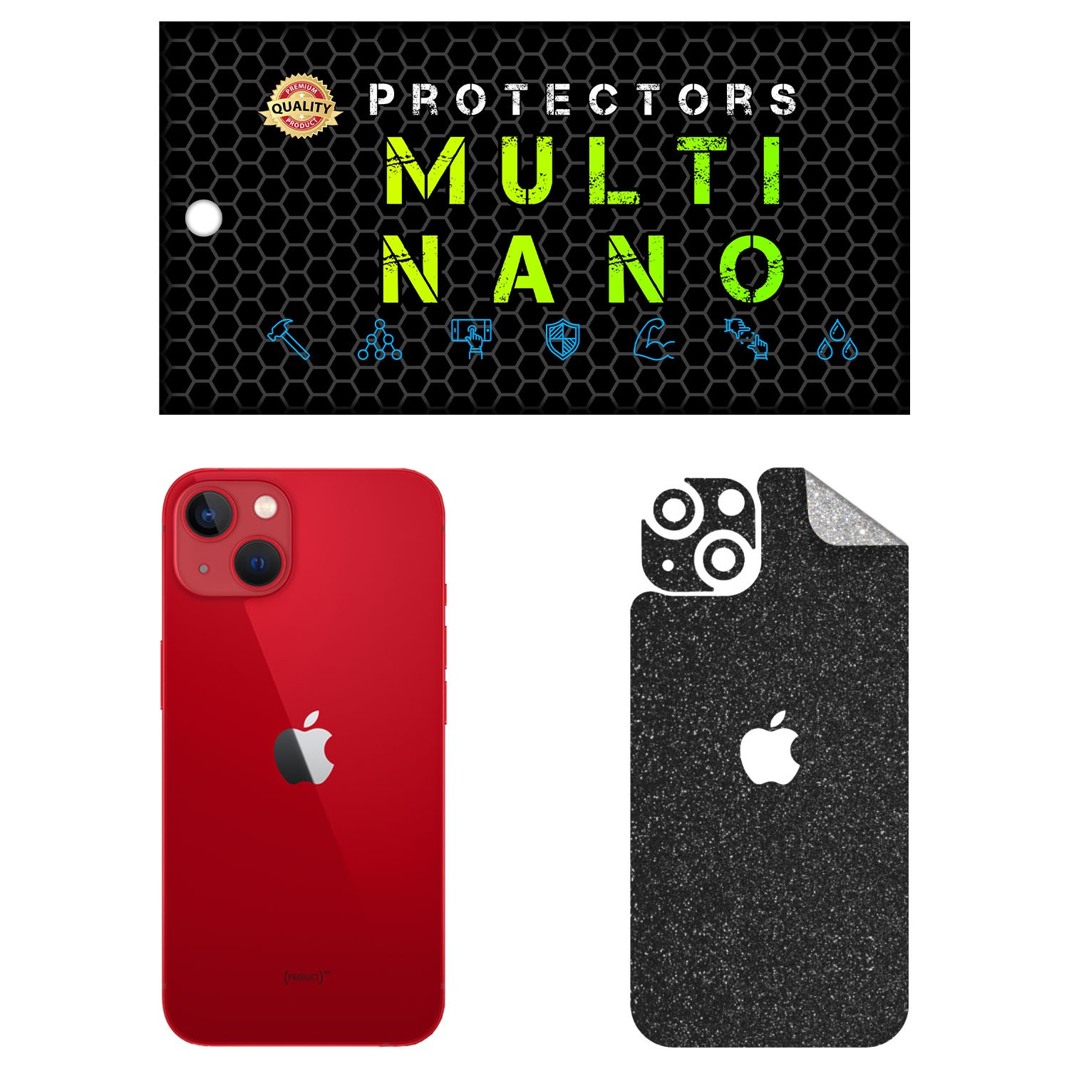 برچسب پوششی کهکشانی مولتی نانو مدل X-F1G برای پشت موبایل اپل iPhone 13