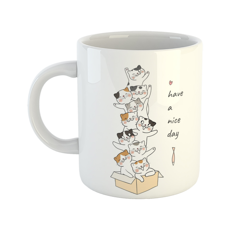 ماگ طرح گربه مدل NICD DAY 200