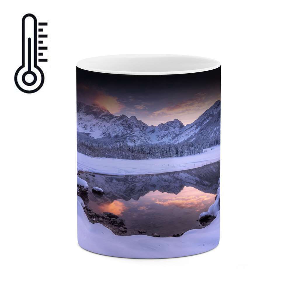 ماگ حرارتی کاکتی طرح منظره برفی مدل mgh14959