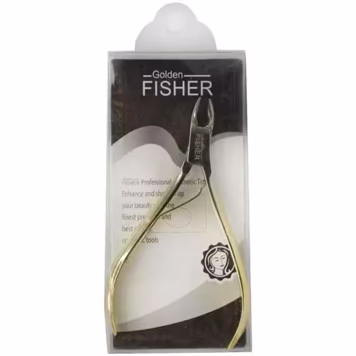 گلدن فیشر انبر گوشه گیر ناخن سر طلایی Golden Fisher Tweezers jaw