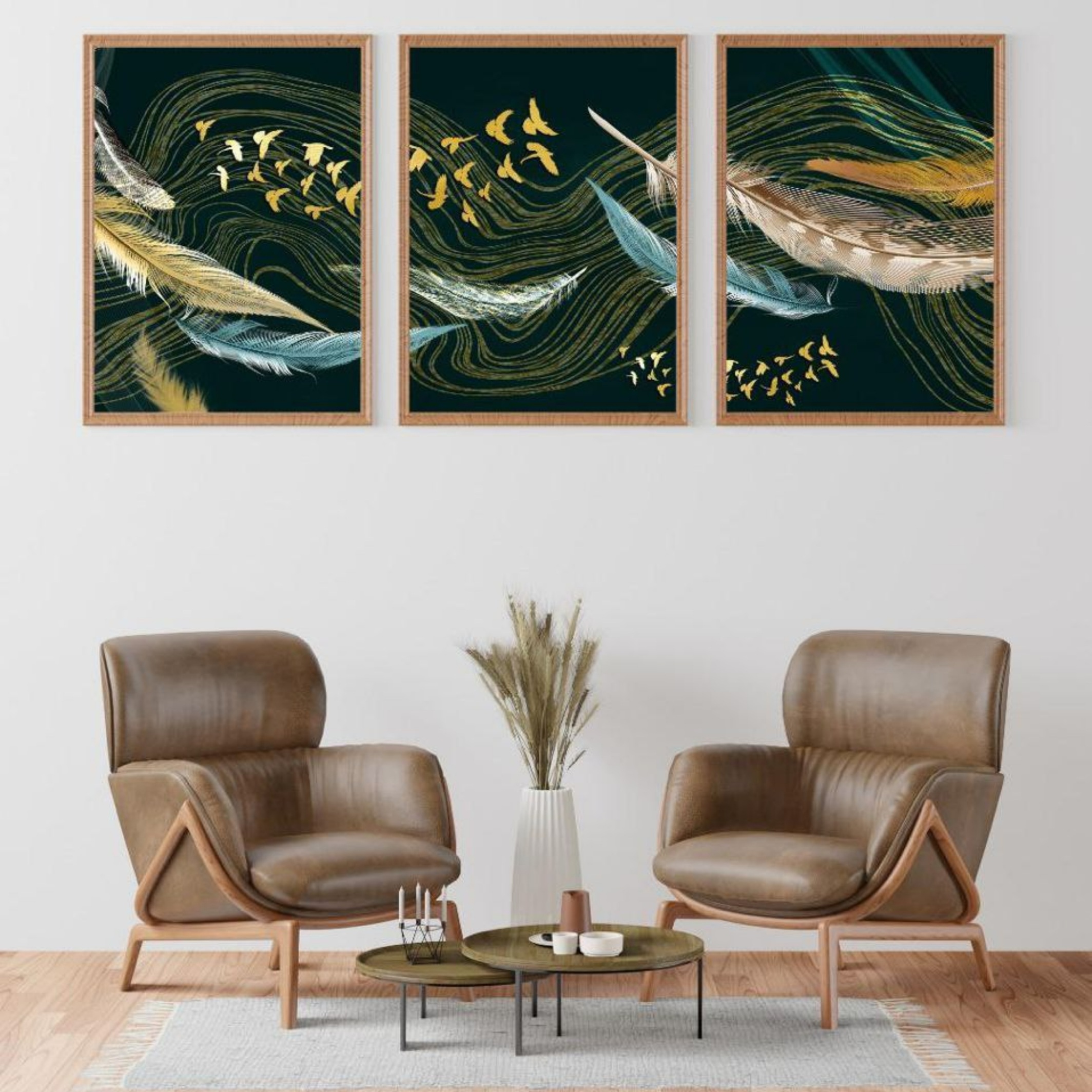  تابلو مدل دکوراتیو کد 1094 مجموعه 3 عددی