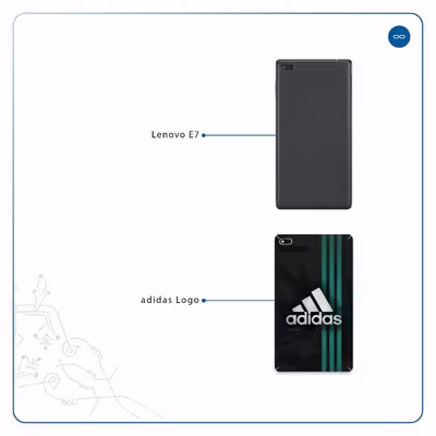 برچسب پوششی ماهوت مدل adidas-Logo مناسب برای تبلت لنوو E7