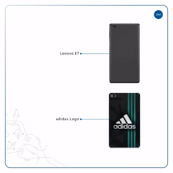 برچسب پوششی ماهوت مدل adidas-Logo مناسب برای تبلت لنوو E7