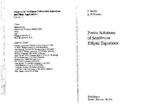 خرید و دانلود نسخه کامل کتاب Entire solutions of semilinear elliptic equations