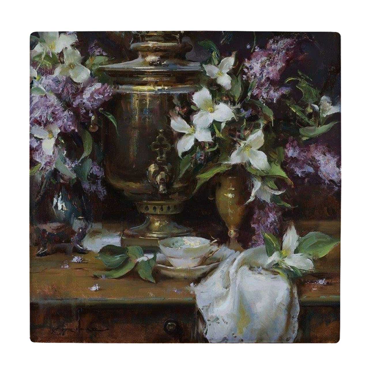 زیر لیوانی طرح نقاشی سماور و فنجان کد    3672478_1723