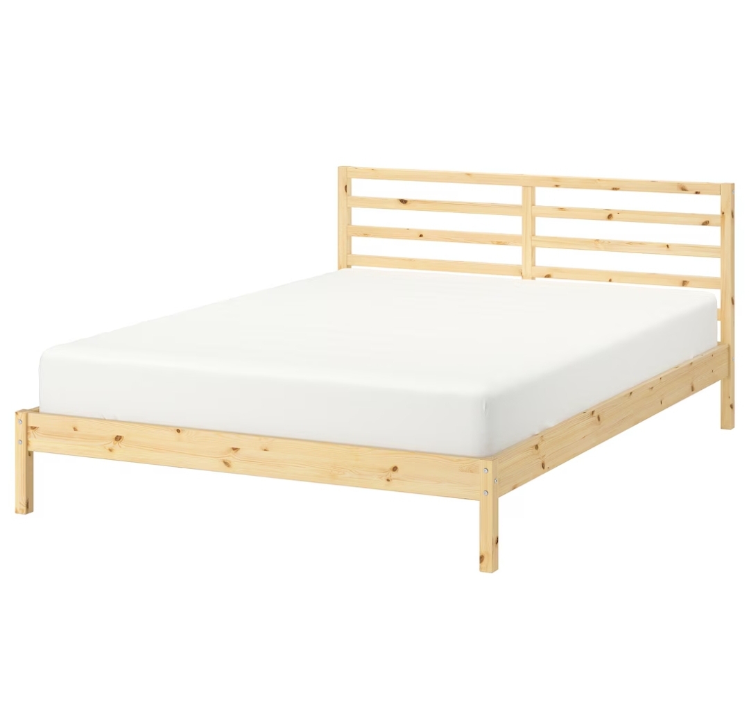 خرید تخت خواب چوبی دو نفره تمام چوب مدل ایکیا کد A4