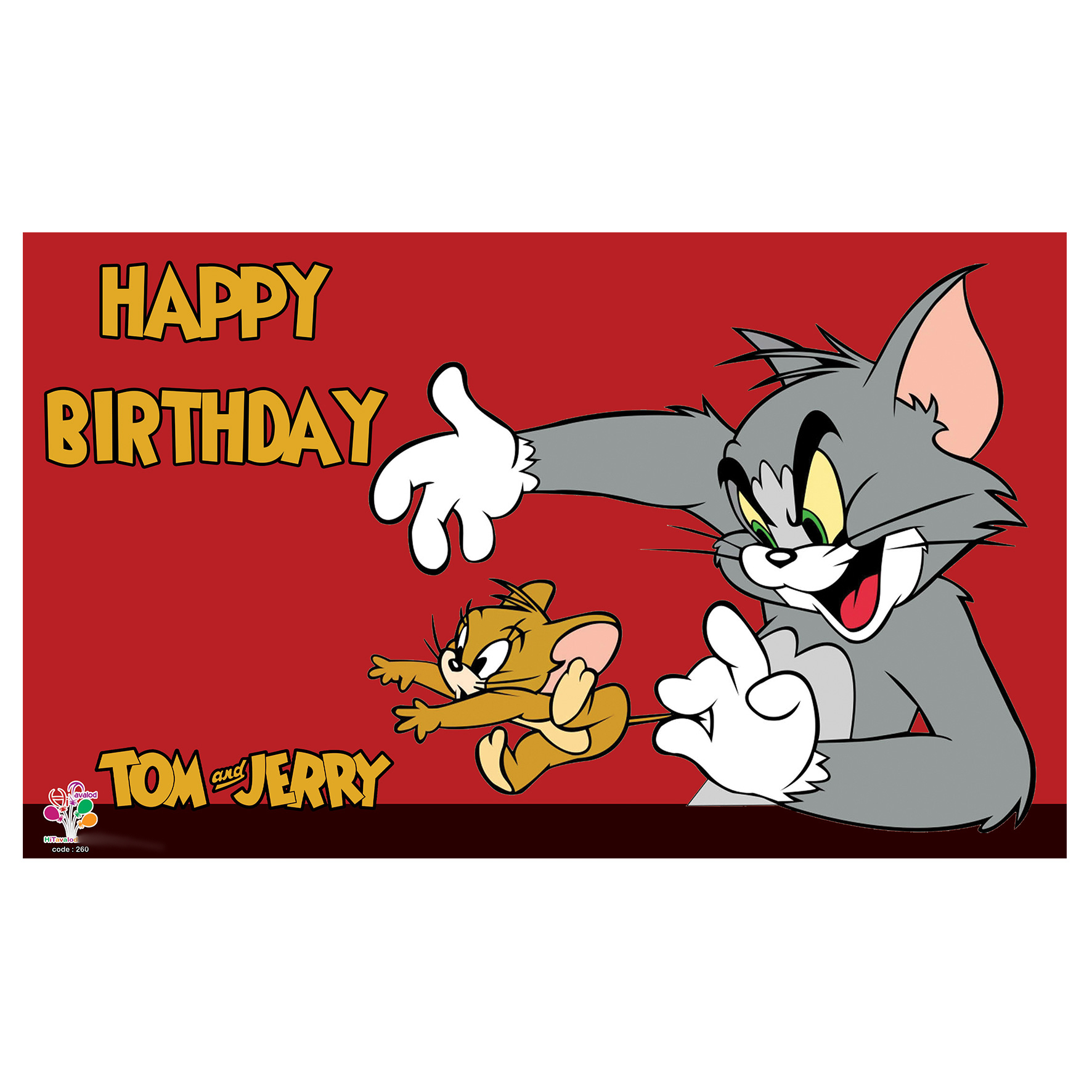   بنر تولد طرح تام و جری کد 260