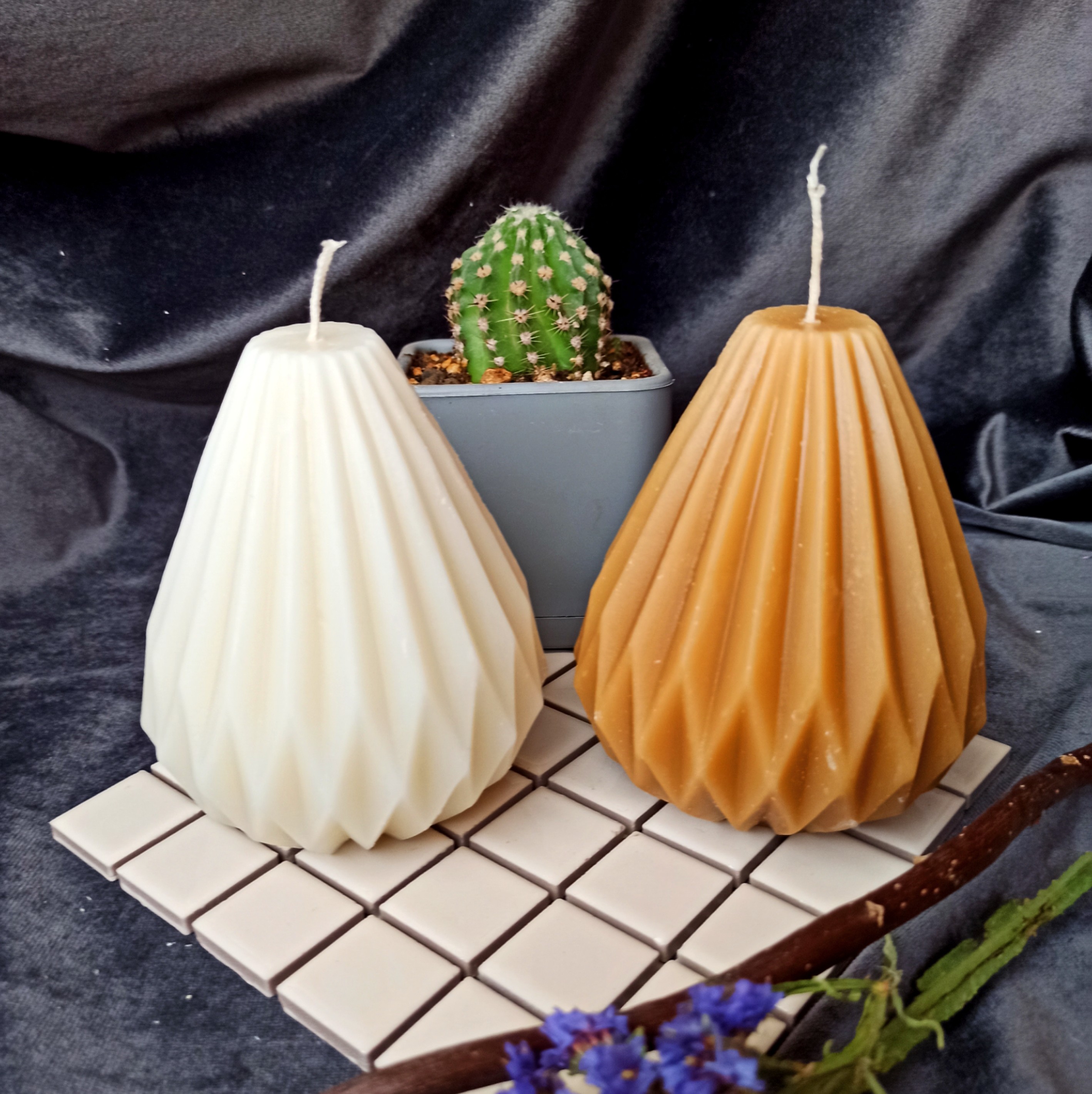 شمع خمره ای تهیه شده از موم طبیعی و کاملا ارگانیک سویا (کاملا گیاهی)