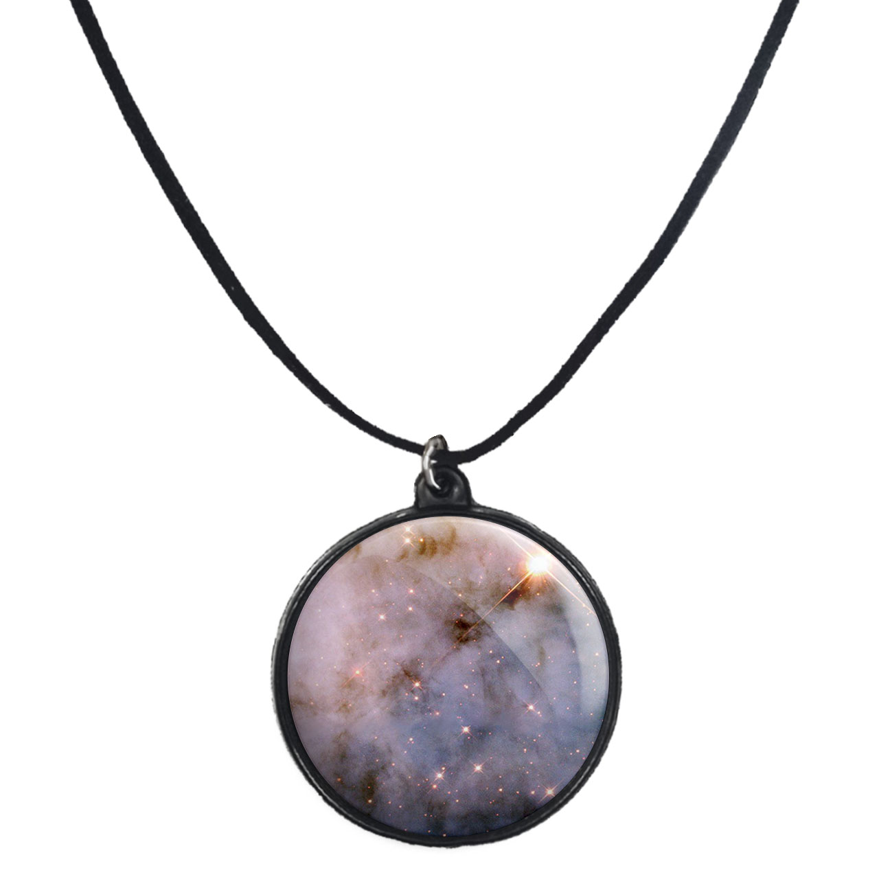 گردنبند پرمانه طرح ستاره و کهکشان کد pmb.25708 مدل دو طرفه