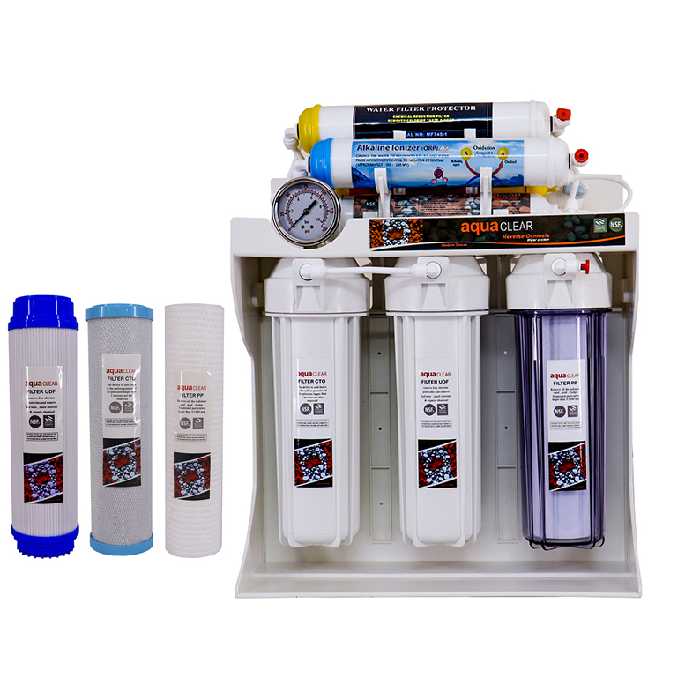 دستگاه تصفیه کننده آب آکوآ کلیر مدل  RO-AcG8400  به همراه فیلتر تصفیه آب بسته 3 عددی