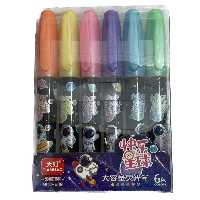 ماژیک علامت گذار مدل کهکشانی فضانورد long بسته 6 عددی