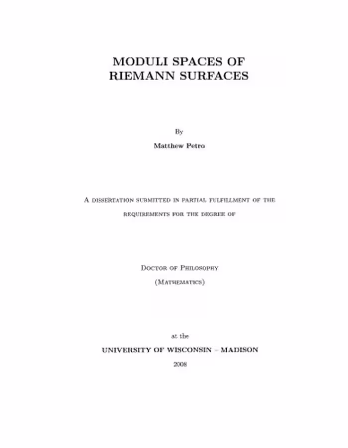 خرید و دانلود نسخه کامل کتاب Moduli spaces of Riemann surfaces