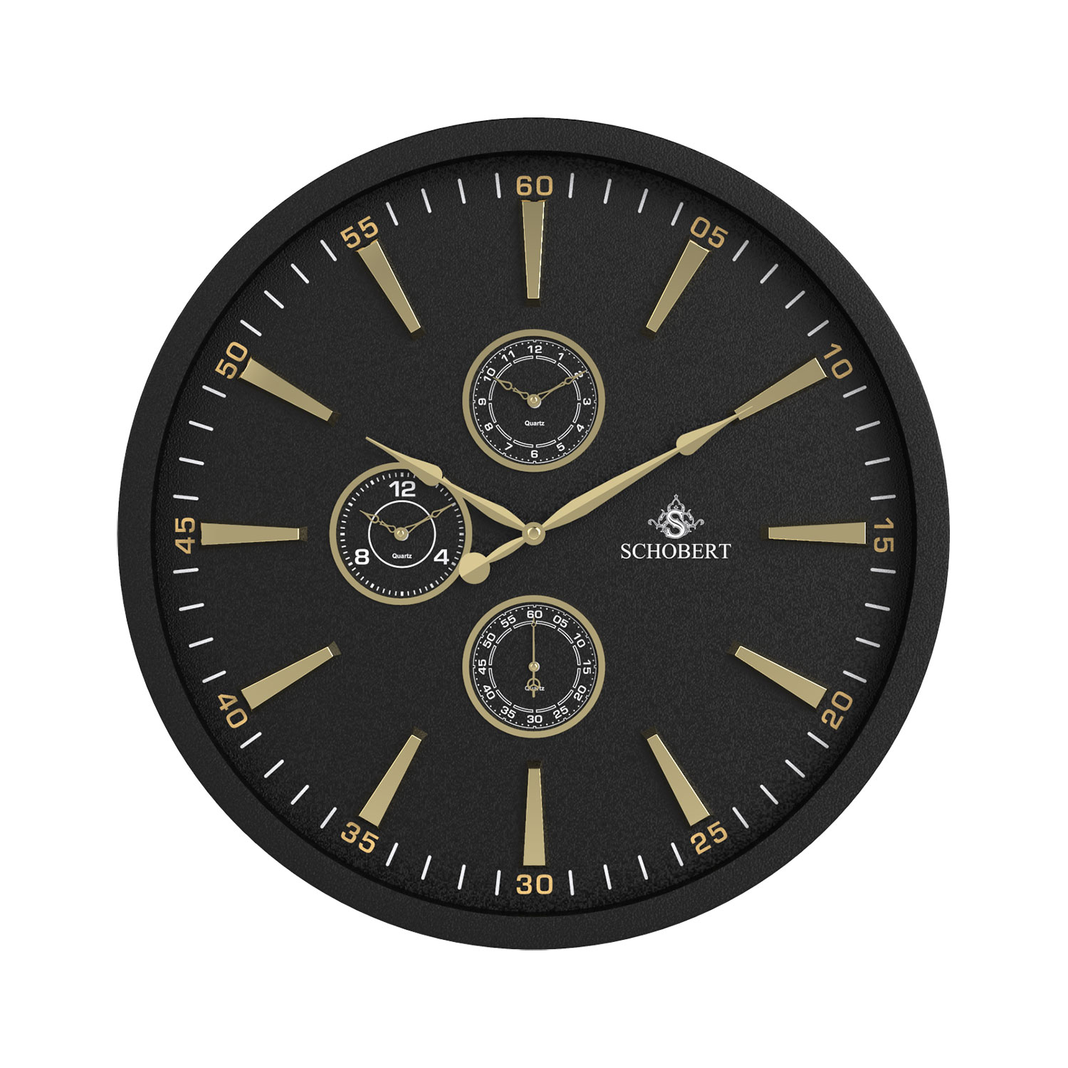 ساعت دیواری شوبرت کد 5310BN عدد طلایی