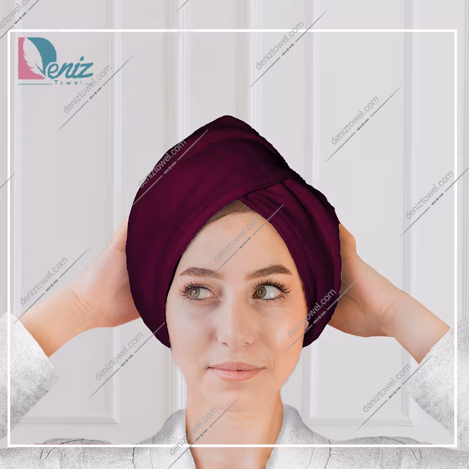حوله سر طرح ساده مدل کلاه پیچ رنگ سماقی
