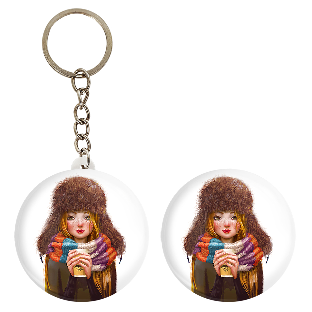 پیکسل خندالو مدل دختر کد 5561 به همراه جاکلیدی