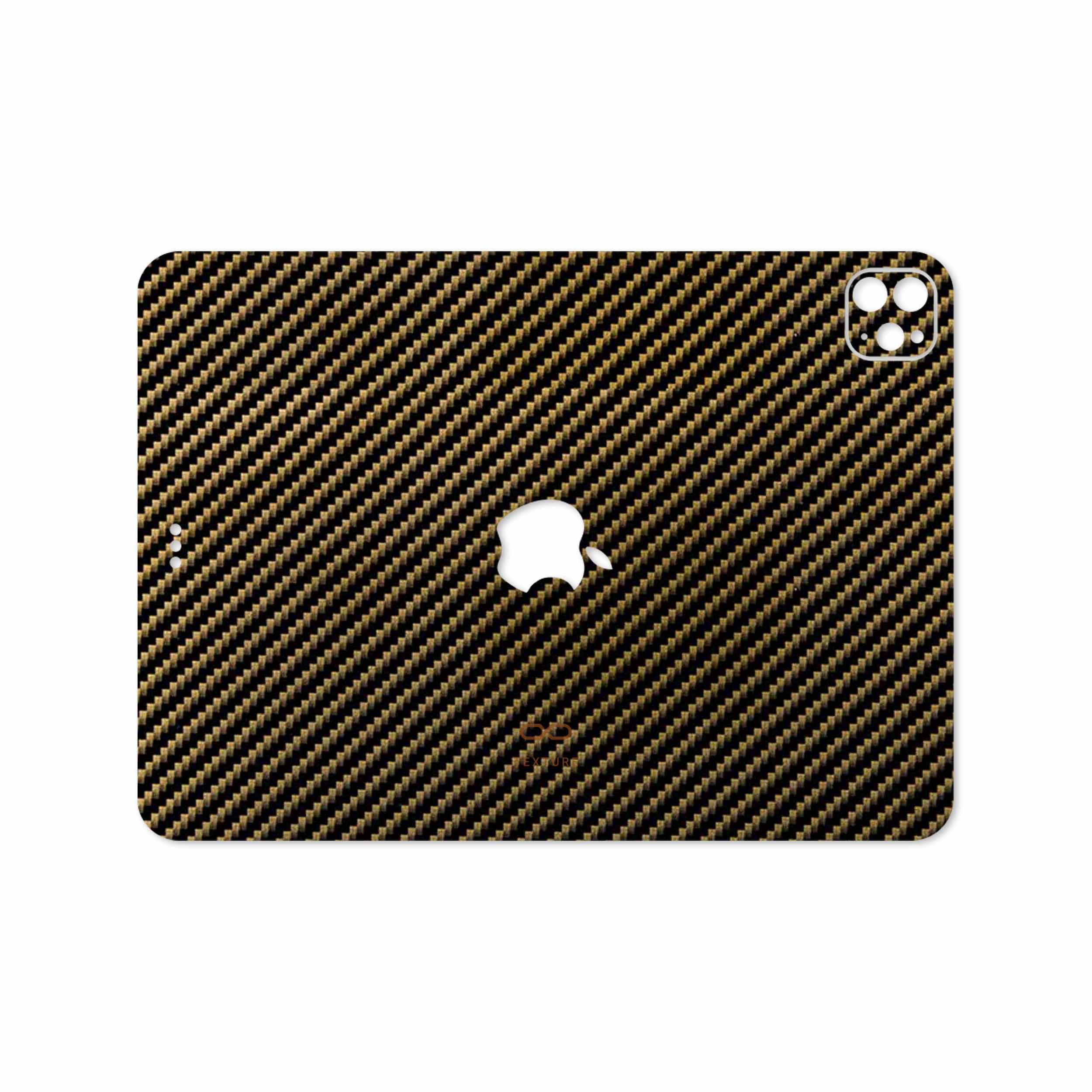 برچسب پوششی ماهوت مدل Glossy-Brown-Fiber مناسب برای تبلت اپل iPad Pro 11 (GEN 2) 2020 A2231