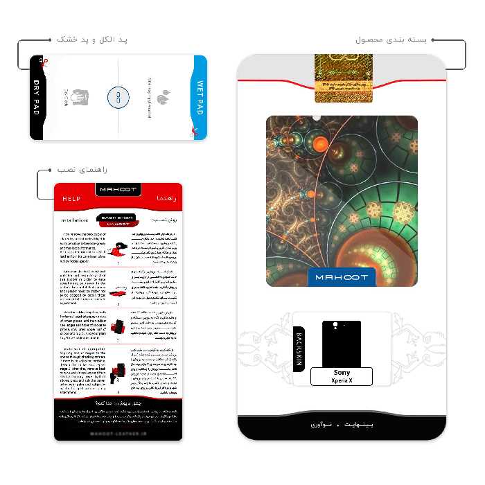 برچسب پوششی ماهوت مدل Mathematical Geometric Shape 3 مناسب برای گوشی موبایل سونی Xperia X