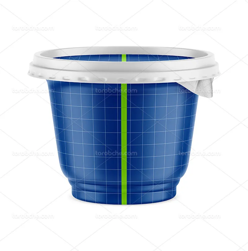 موکاپ ظرف ماست پلاستیکی | گرافیک با طعم تربچه