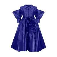 پیراهن آبی زنانه لباس Taffa Maxi Zipper Open Front Mert Erkan