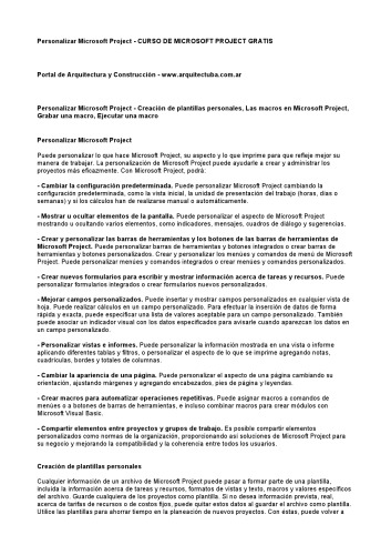 خرید و دانلود نسخه کامل کتاب Curso de Microsoft Project Gratis: Personalizar Microsoft Project