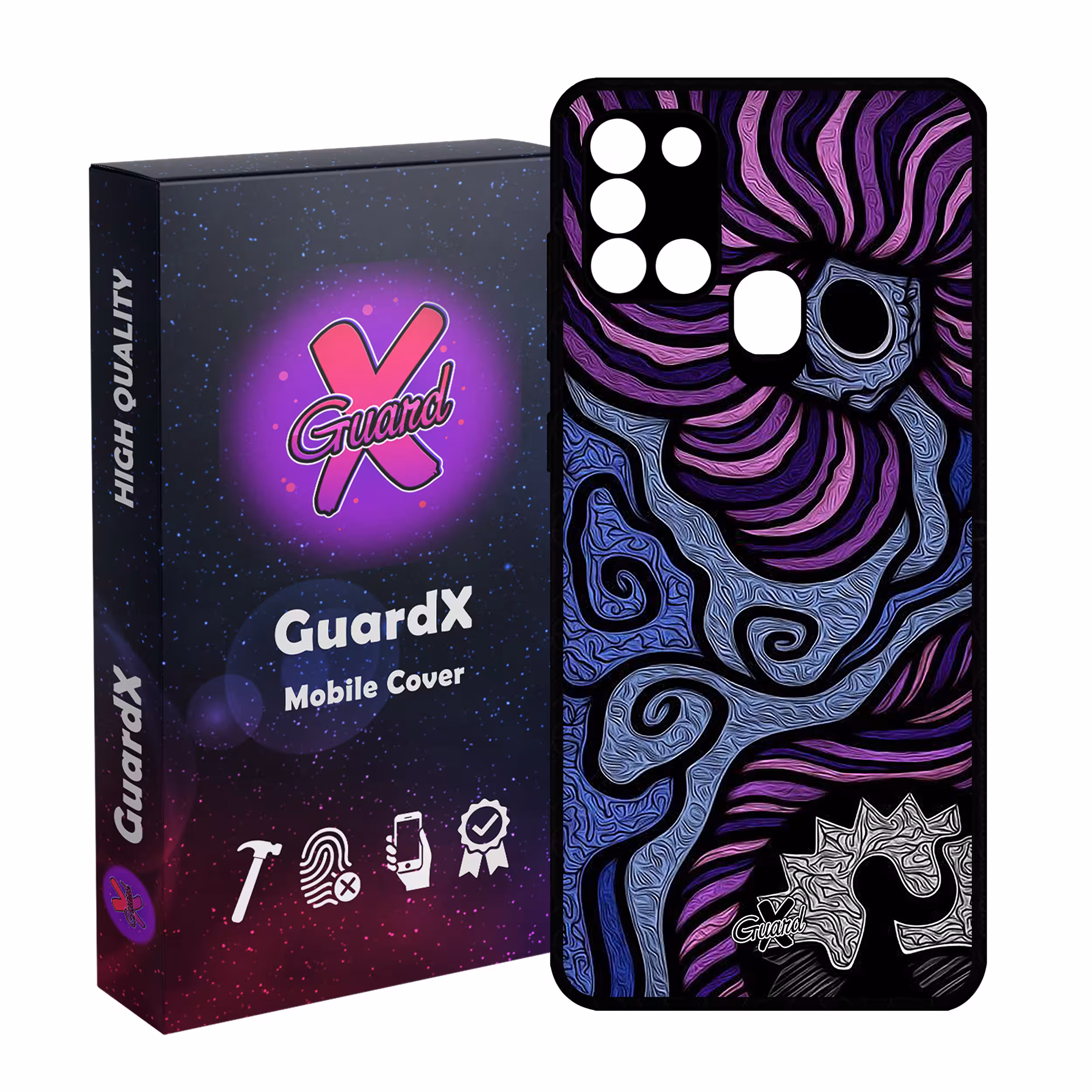 کاور گارد ایکس طرح رنگی مدل Glass10428 مناسب برای گوشی موبایل سامسونگ Galaxy A21s