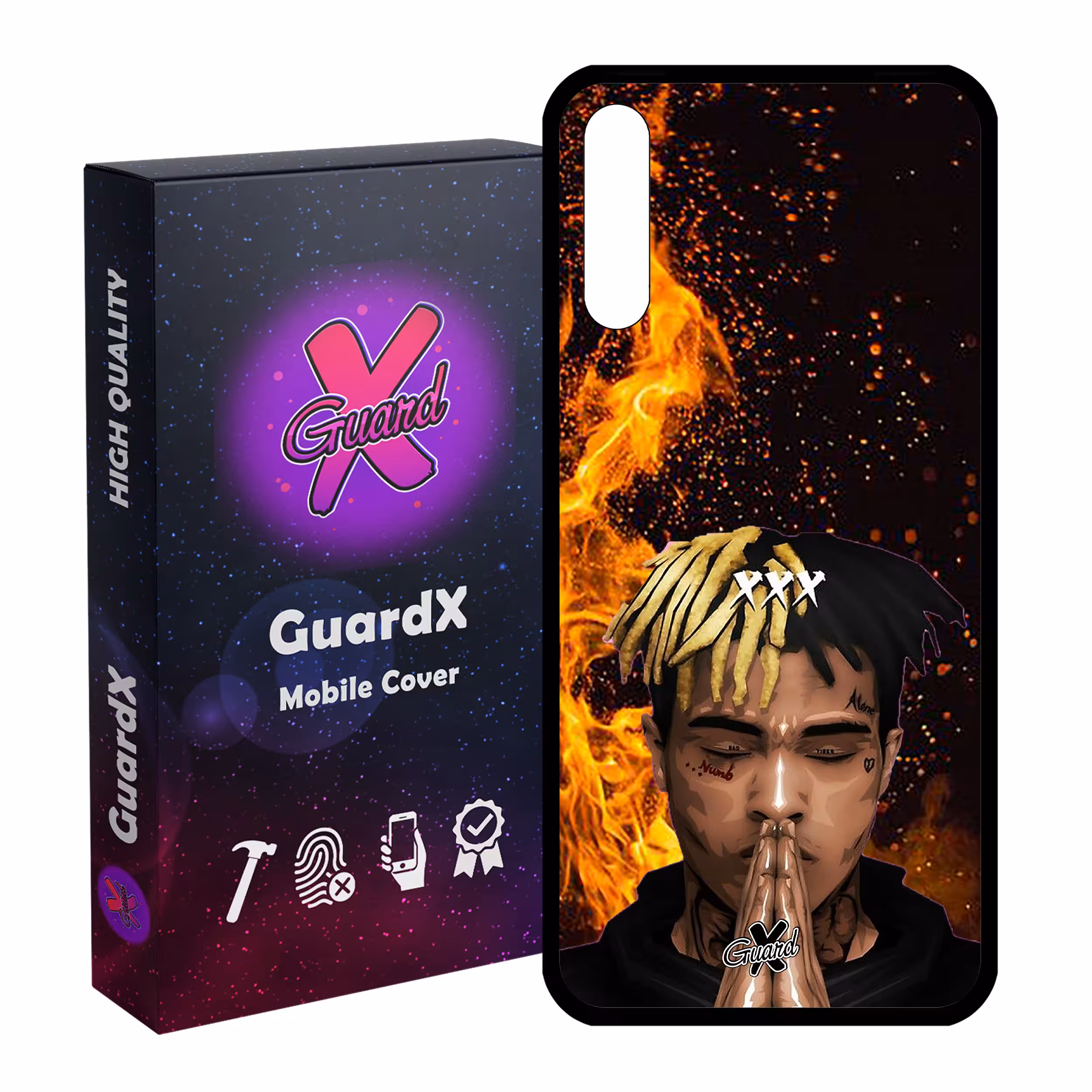 کاور گارد ایکس طرح Tentaction مدل Glass10366 مناسب برای گوشی موبایل سامسونگ Galaxy A30s / A50 / A50s