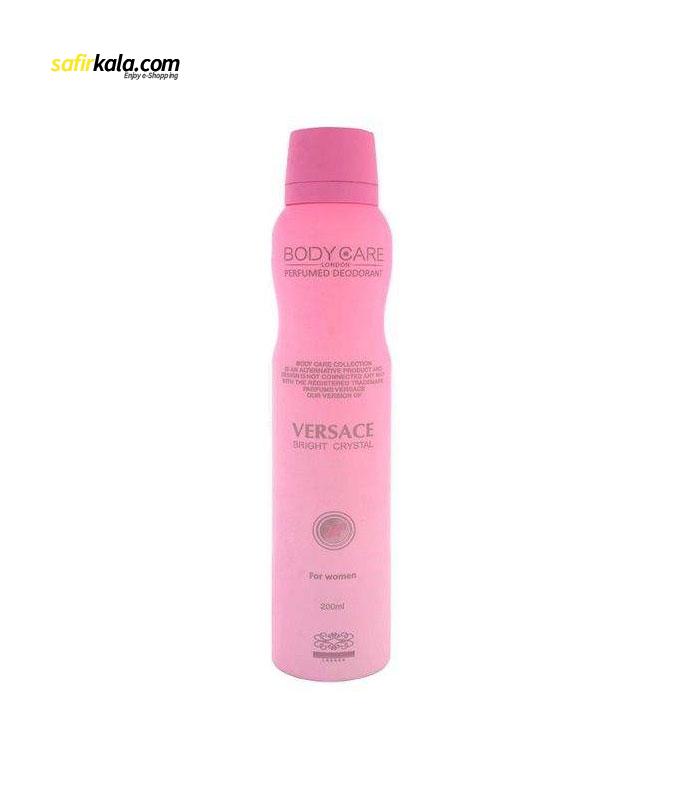 اسپری خوشبو کننده بدن زنانه بادی کر مدل Versace Bright Crystal حجم 200 میلی لیتر