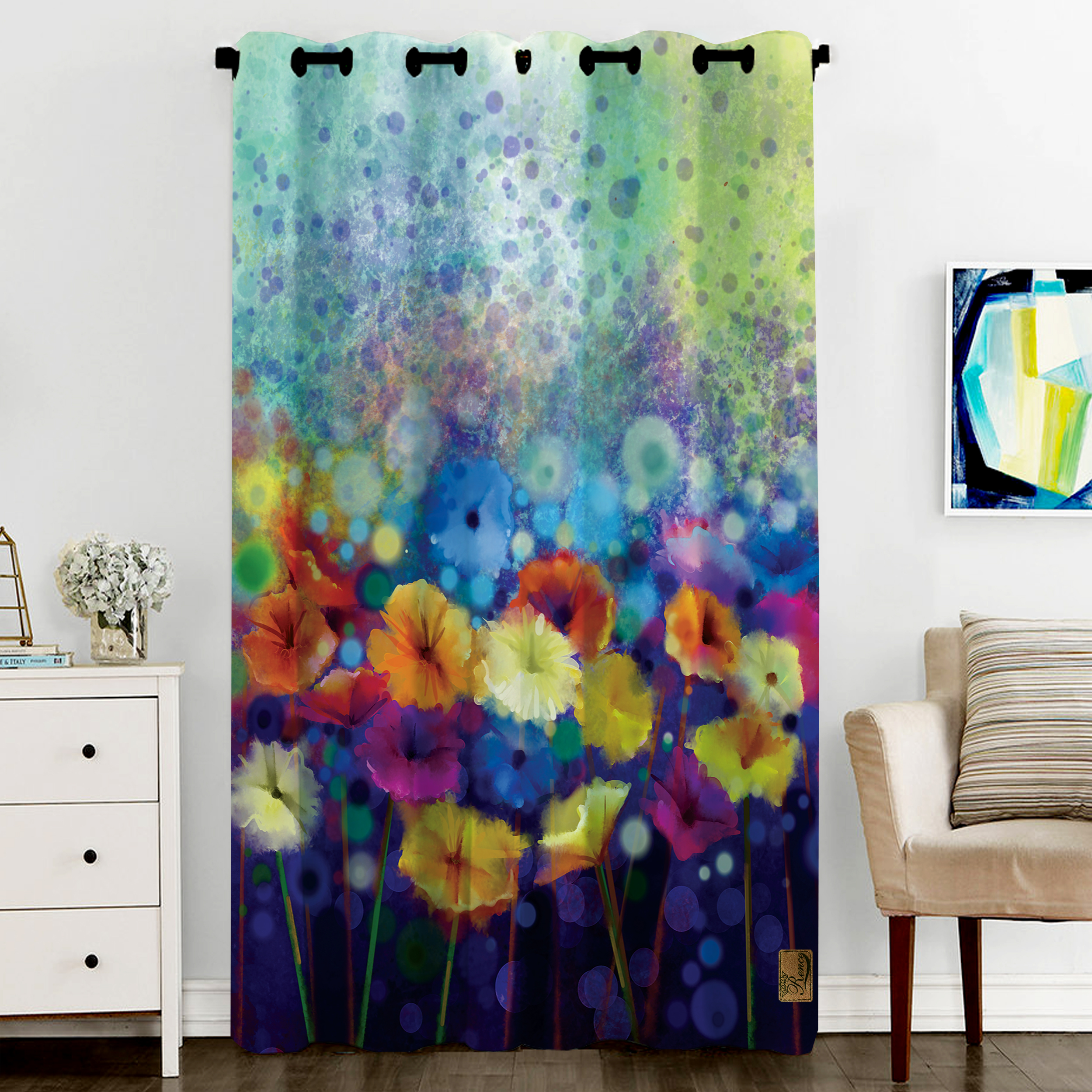  پرده رنس مدل CC6-50308 ارتفاع 270x140 سانتی‌متر 