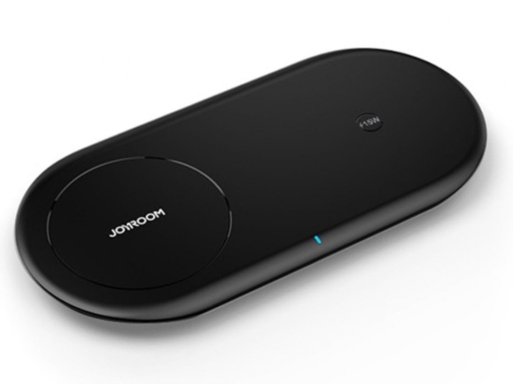 شارژر وایرلس 2 در 1 جویروم Joyroom 2-in-1 15W wireless charger (Qi certification) JR-A26