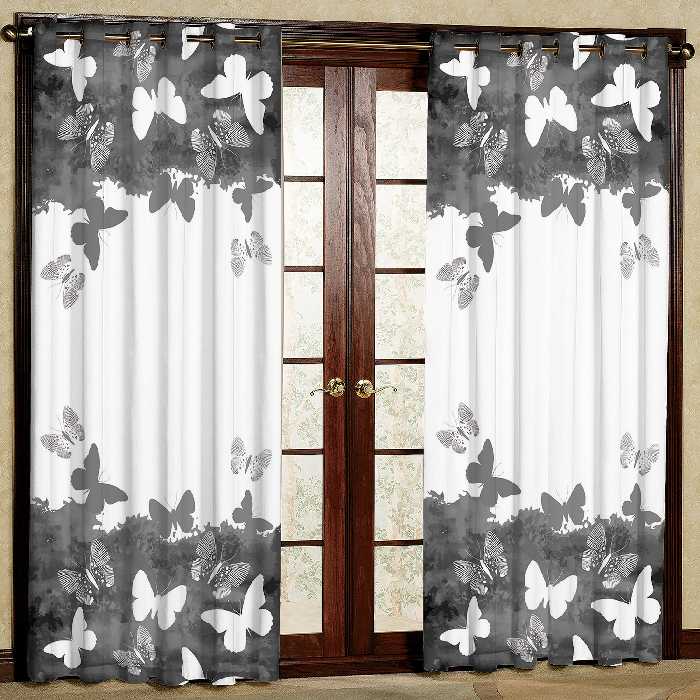 پرده مدل پروانه مخمل پانچی کد 1371R سایز 140x280 سانتی متر