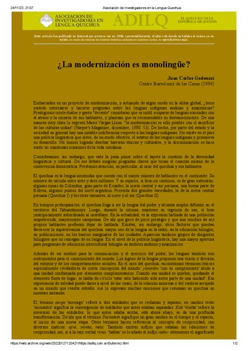 خرید و دانلود نسخه کامل کتاب ¿La modernización es monolingüe? [1996]