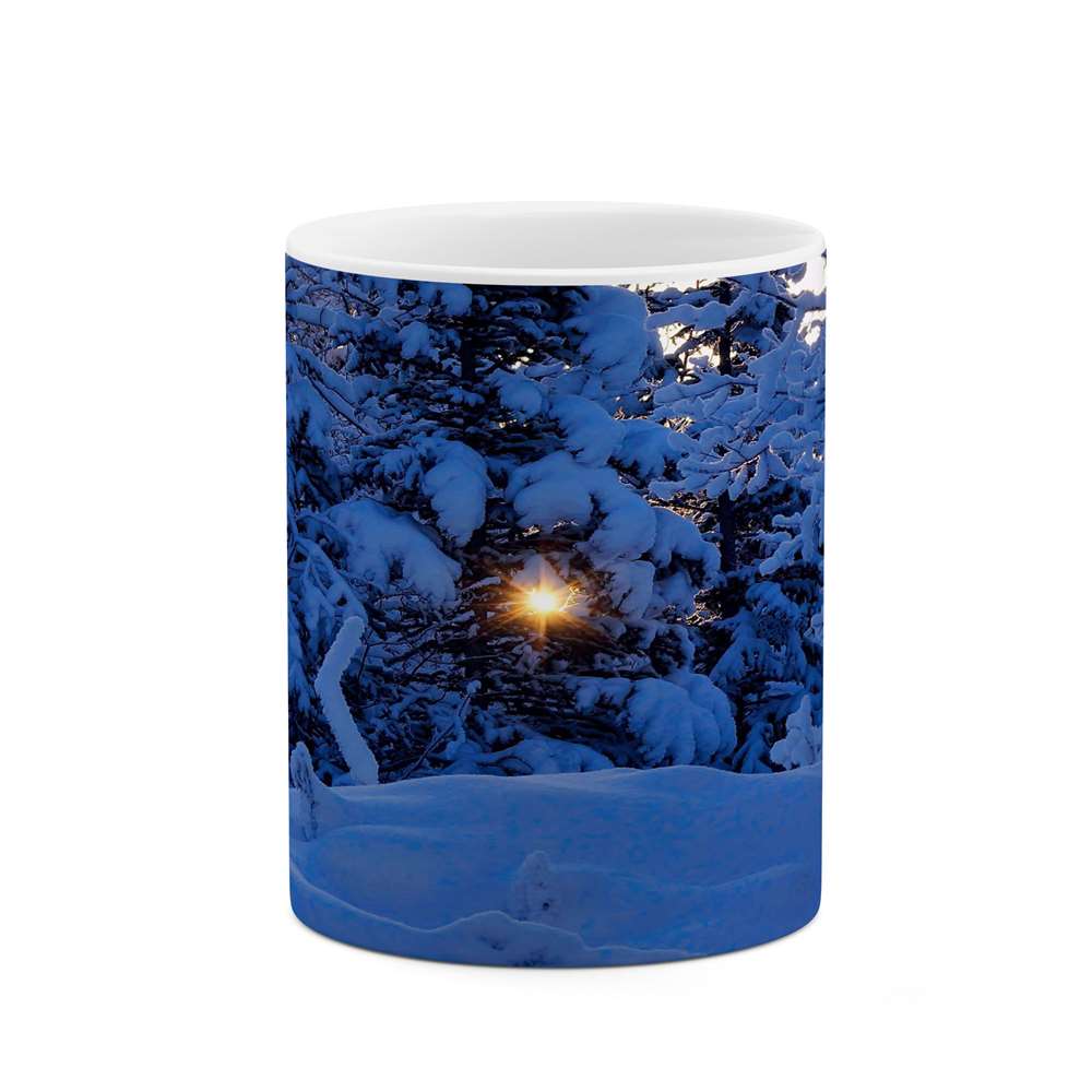 ماگ کاکتی طرح منظره برفی مدل mgs14881