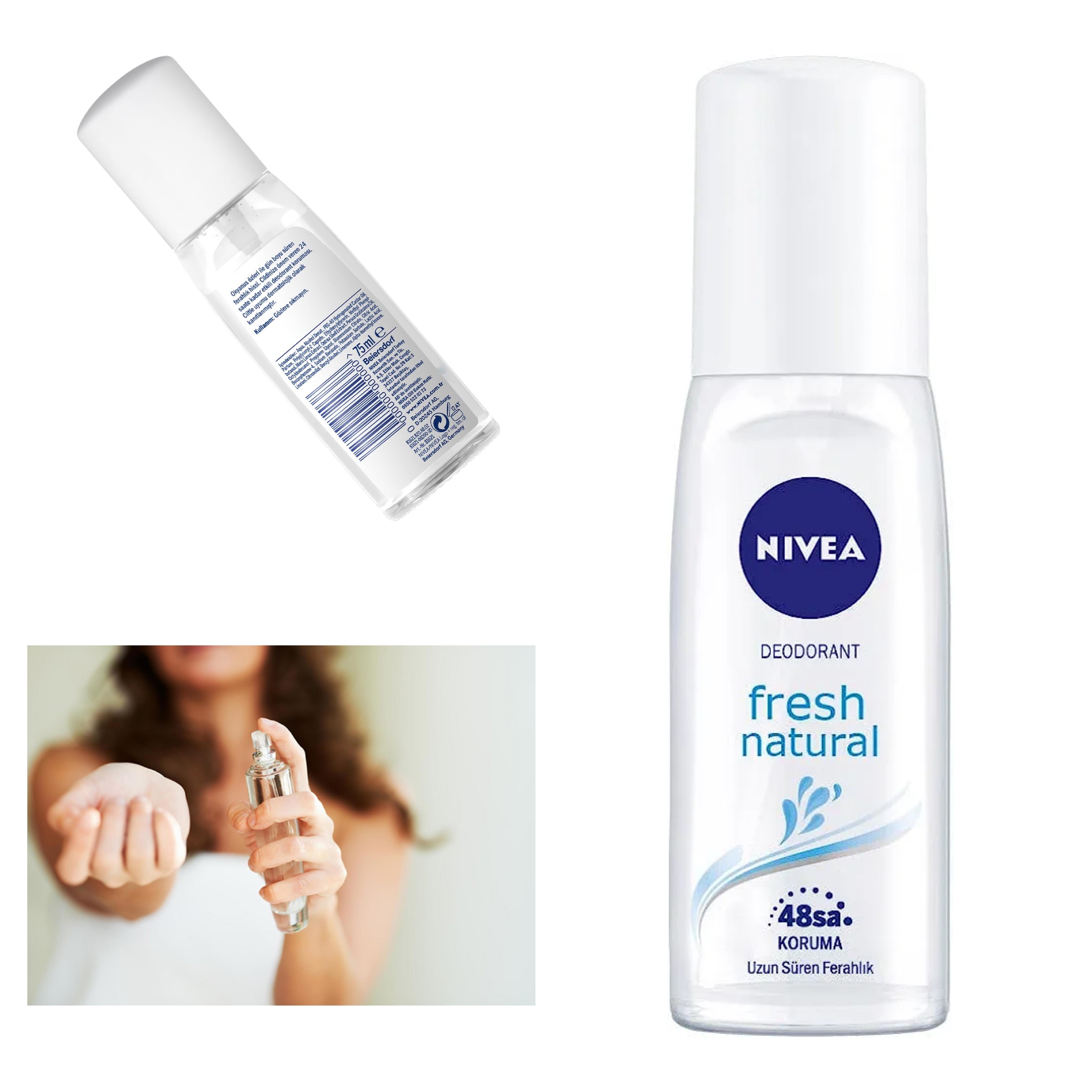 بادی اسپلش زنانه نیوا nivea رایحه fresh natural ( آلمان) 75 میل
