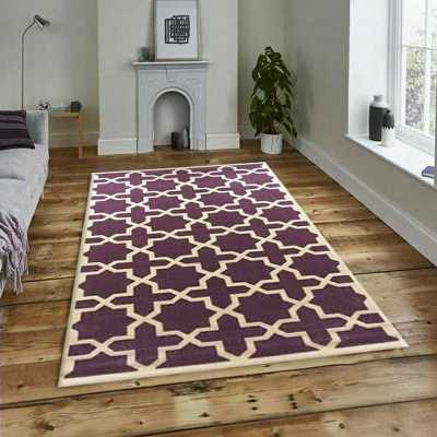 فرش ماشینی ساوین طرح 7283 بنفش تیره