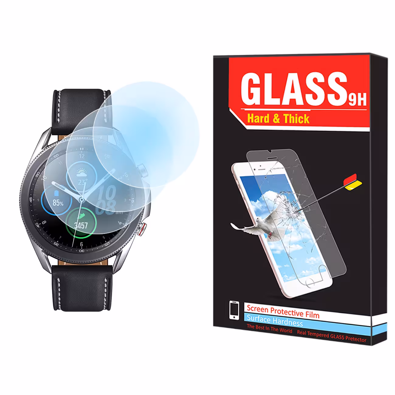 محافظ صفحه نمایش نانو هارد اند تیک مدل NHT مناسب برای ساعت هوشمند سامسونگ Galaxy Watch 3 45mm بسته سه عددی