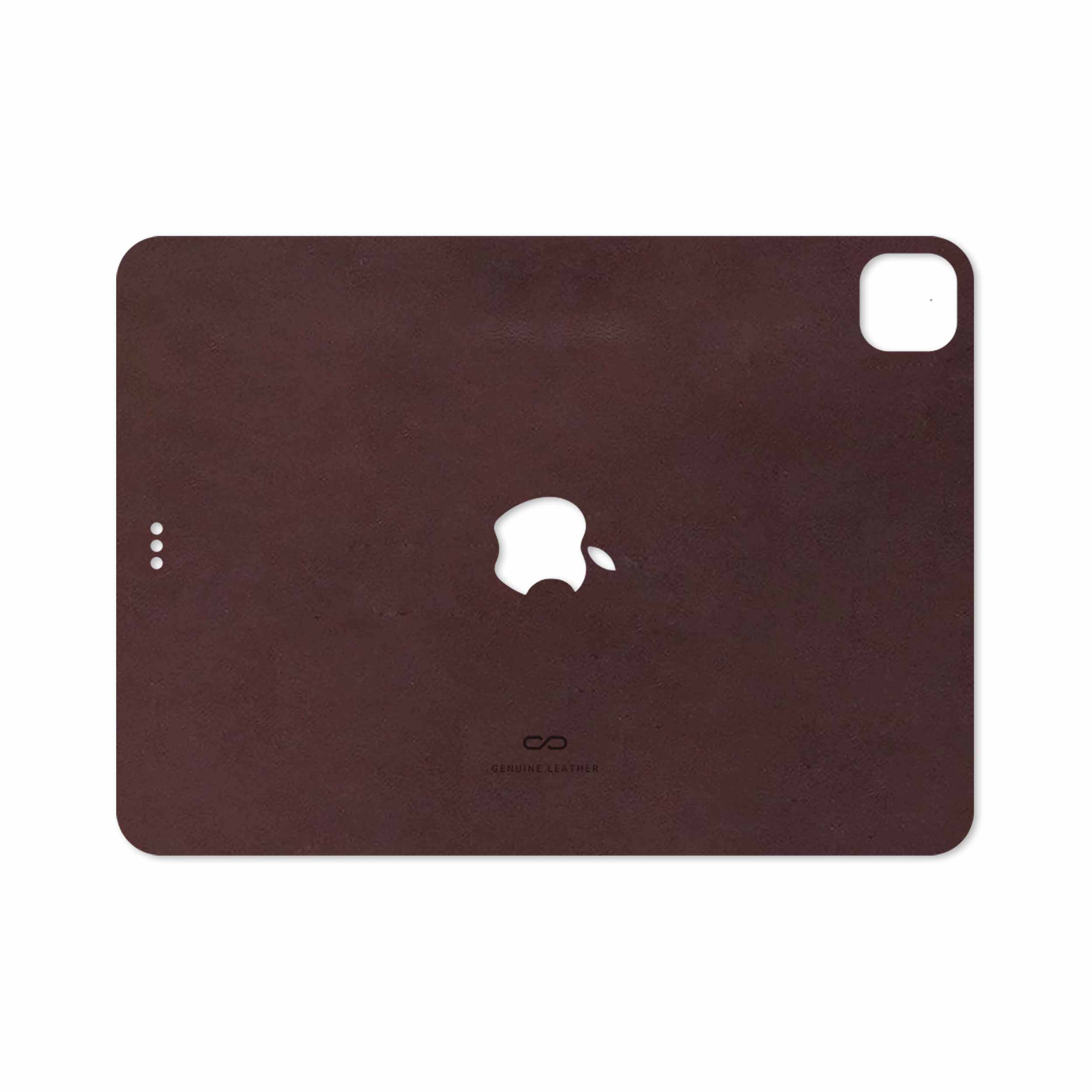 برچسب پوششی ماهوت مدل Matte-Dark-Brown-Leather مناسب برای تبلت اپل iPad Pro 11 (GEN 2) 2020 A2228