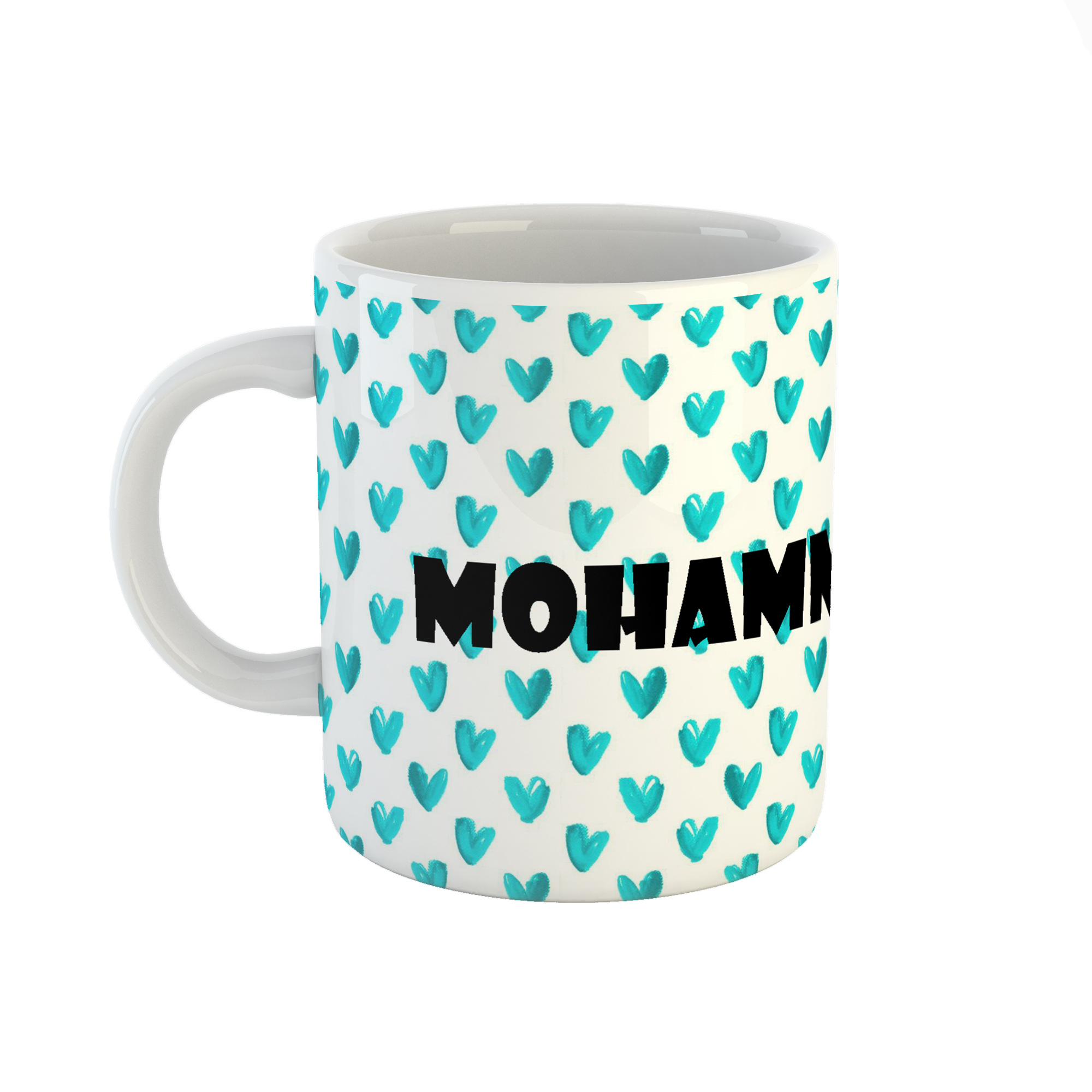 ماگ طرح اسم محمدامین مدل قلب کد 1323